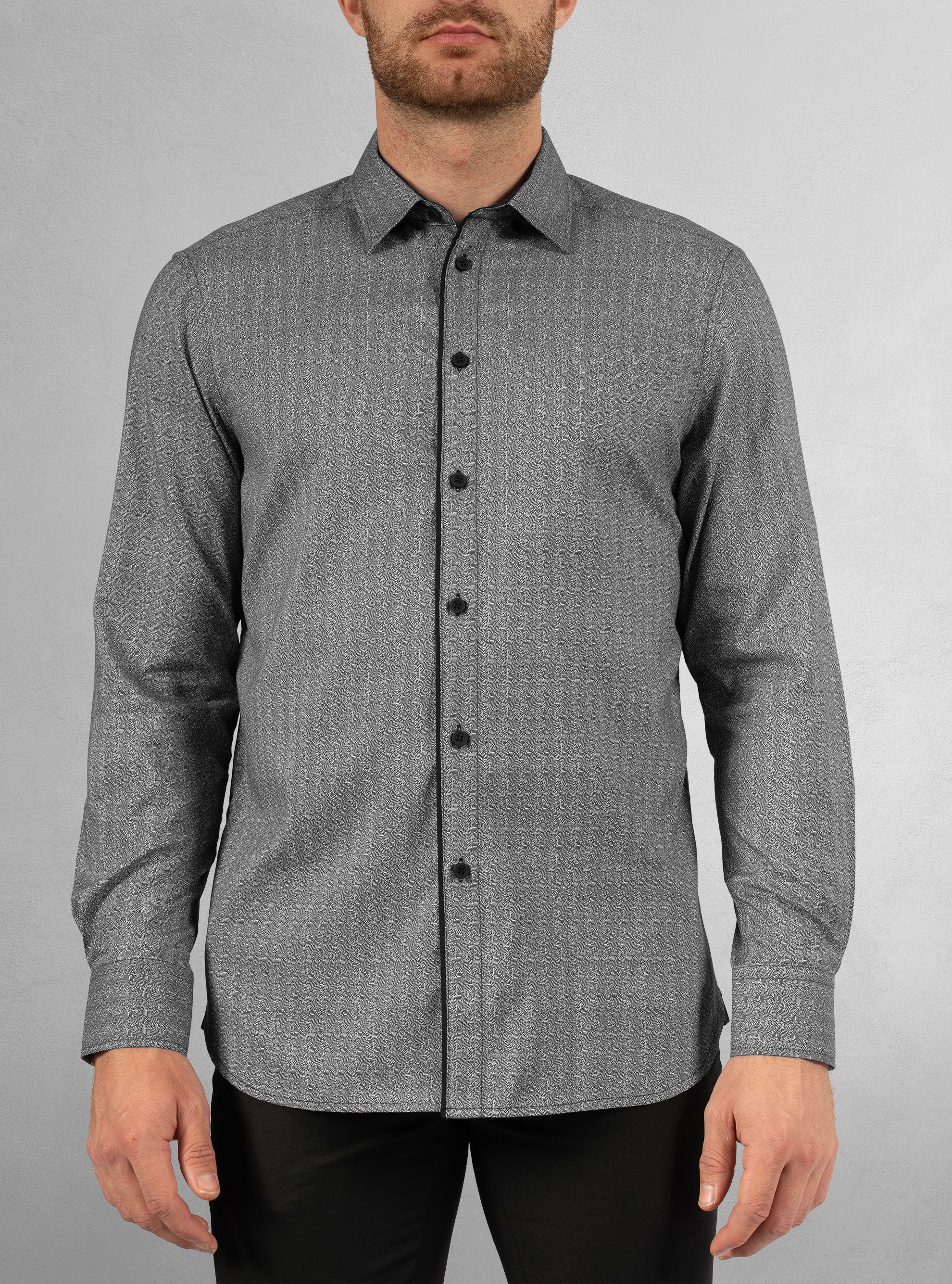 Men's casual long sleeve stretch shirt