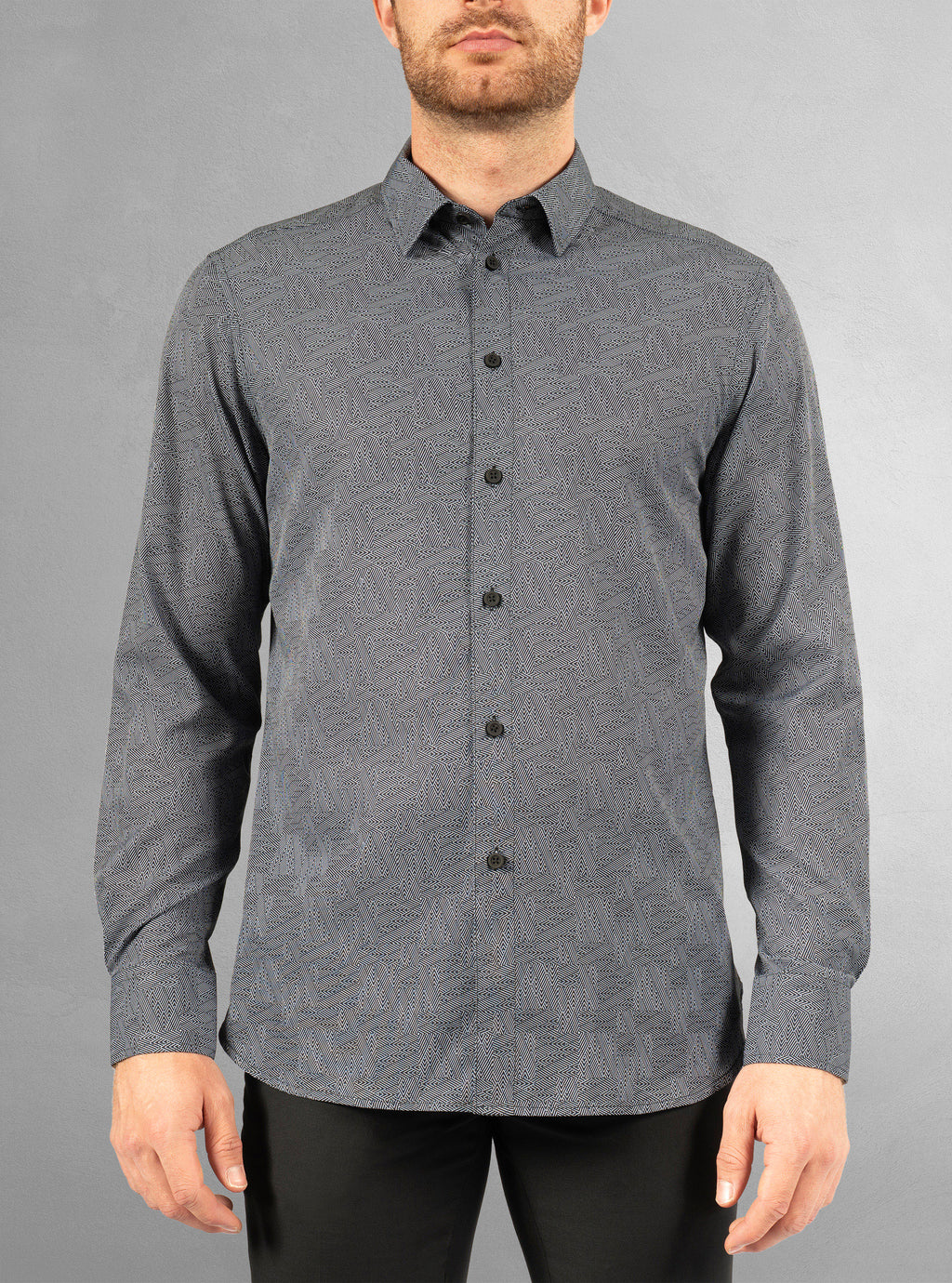Men's casual long sleeve stretch shirt