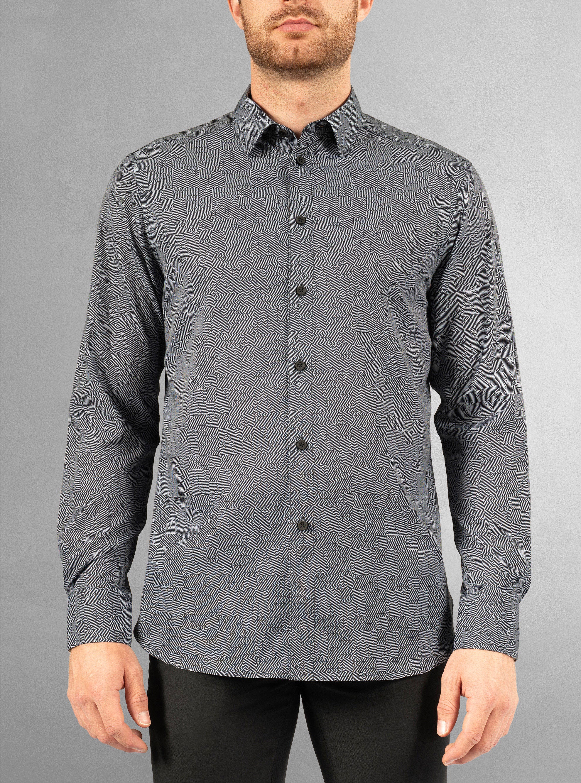 Men's casual long sleeve stretch shirt