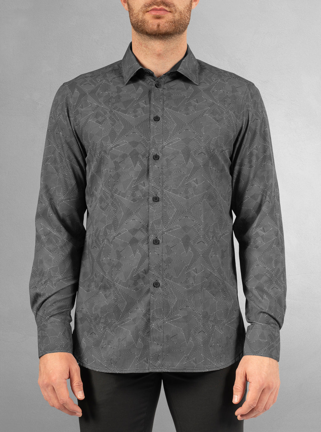 Men's casual long sleeve stretch shirt