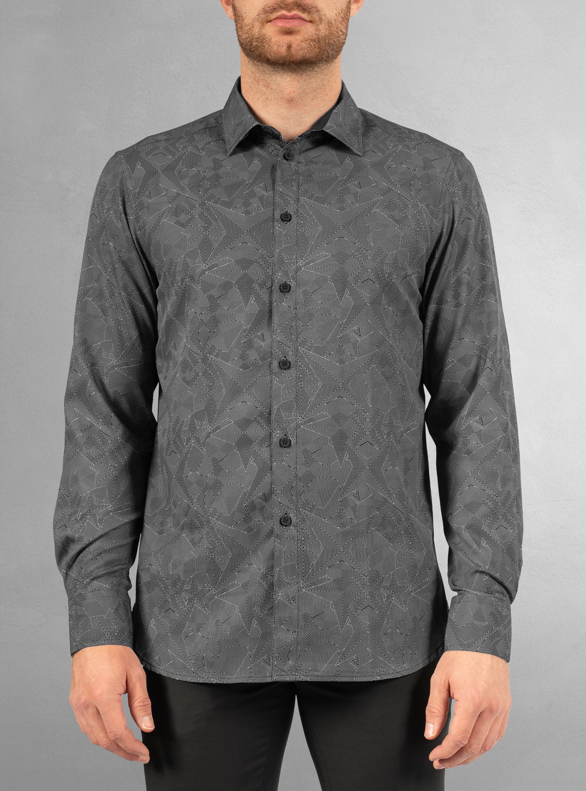 Men's casual long sleeve stretch shirt