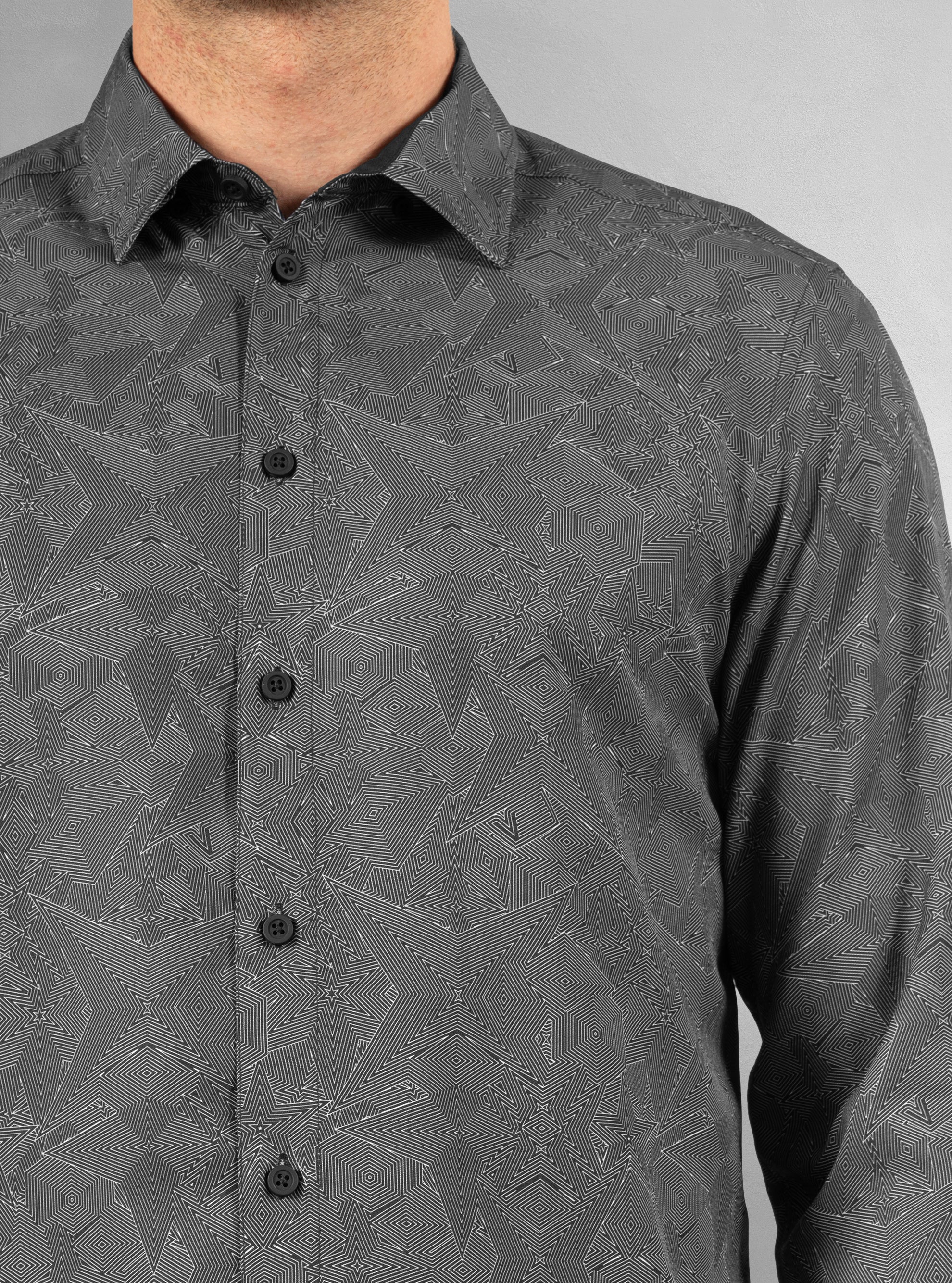Men's casual long sleeve stretch shirt