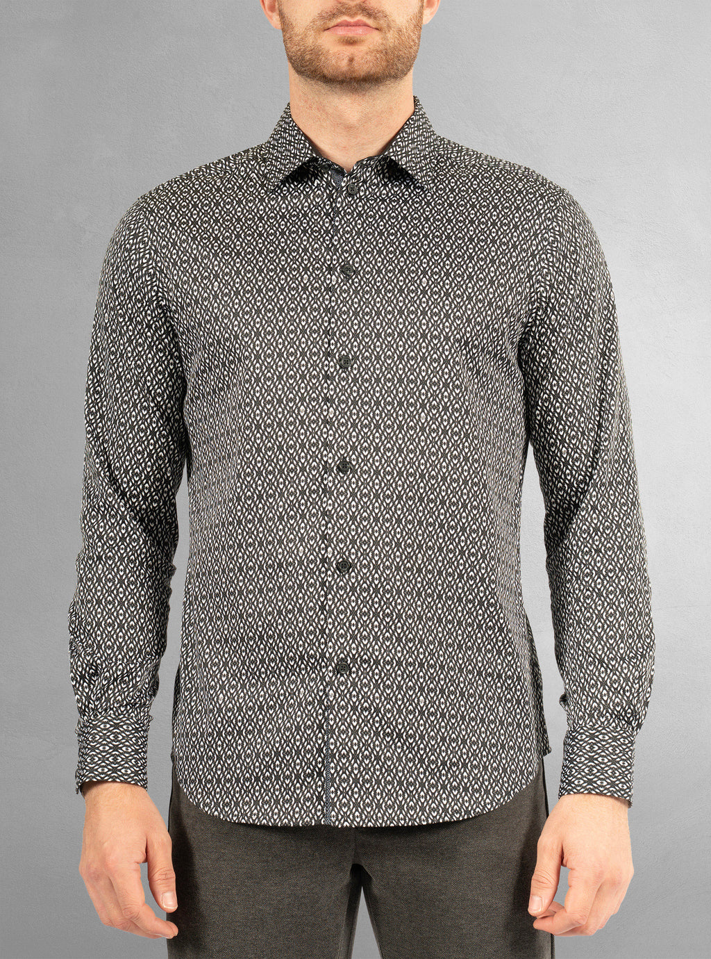 Men's casual long sleeve stretch shirt
