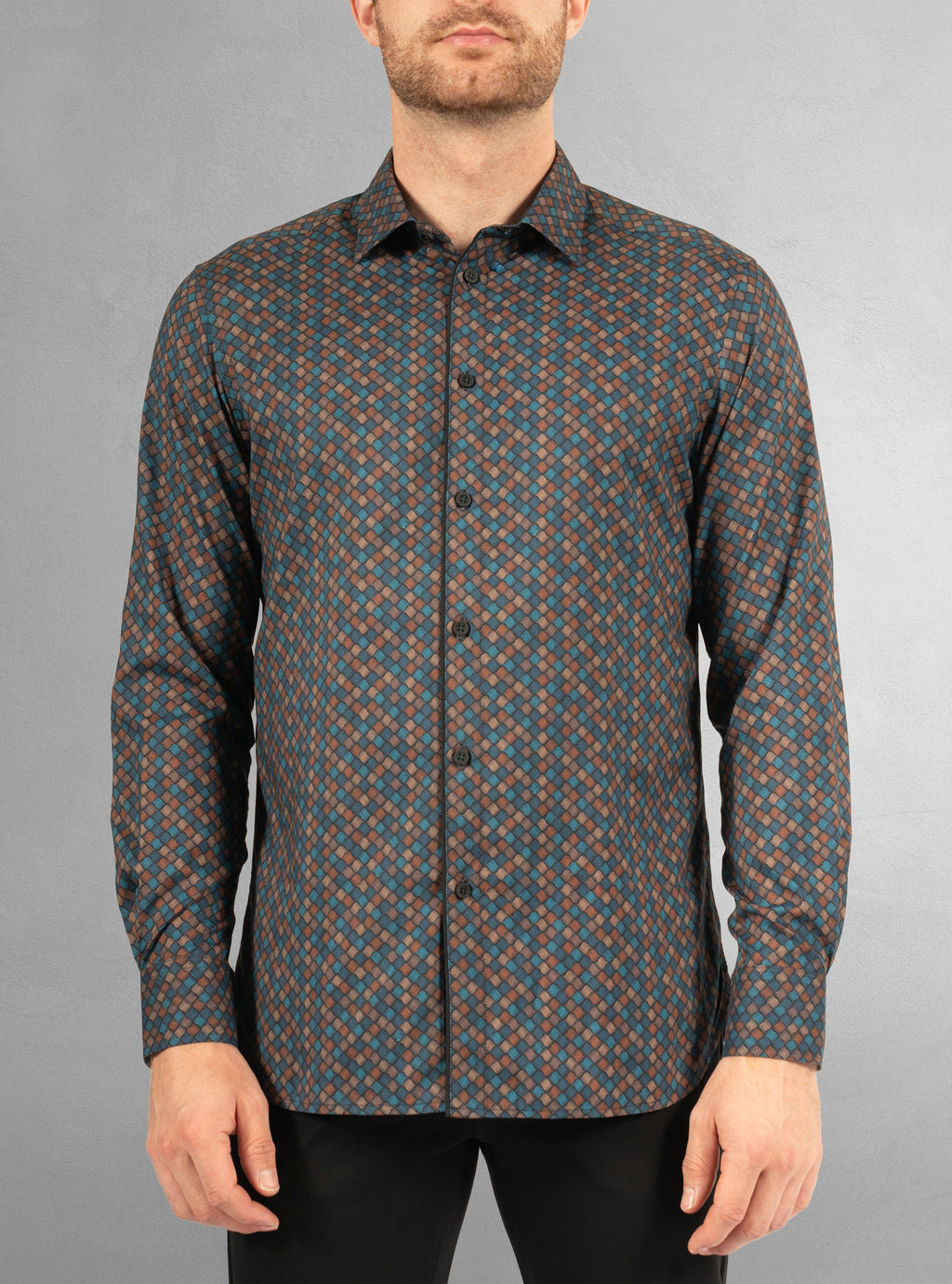 Men's casual long sleeve stretch shirt