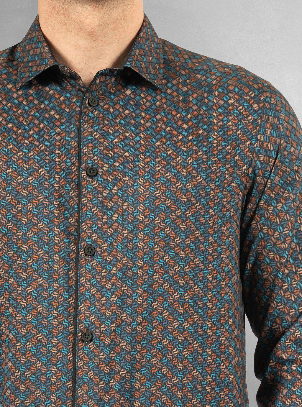 Men's casual long sleeve stretch shirt