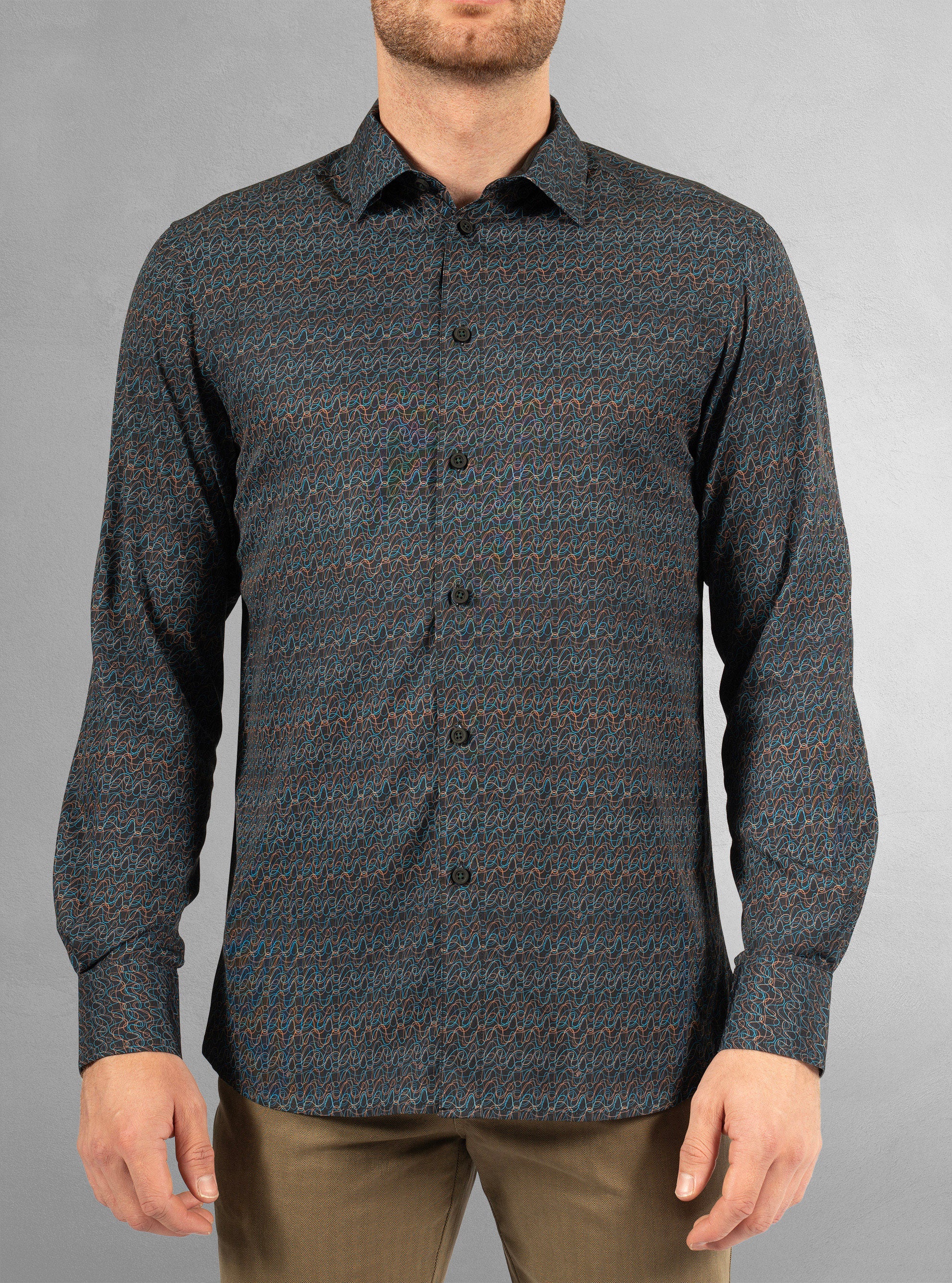 Men's casual long sleeve stretch shirt