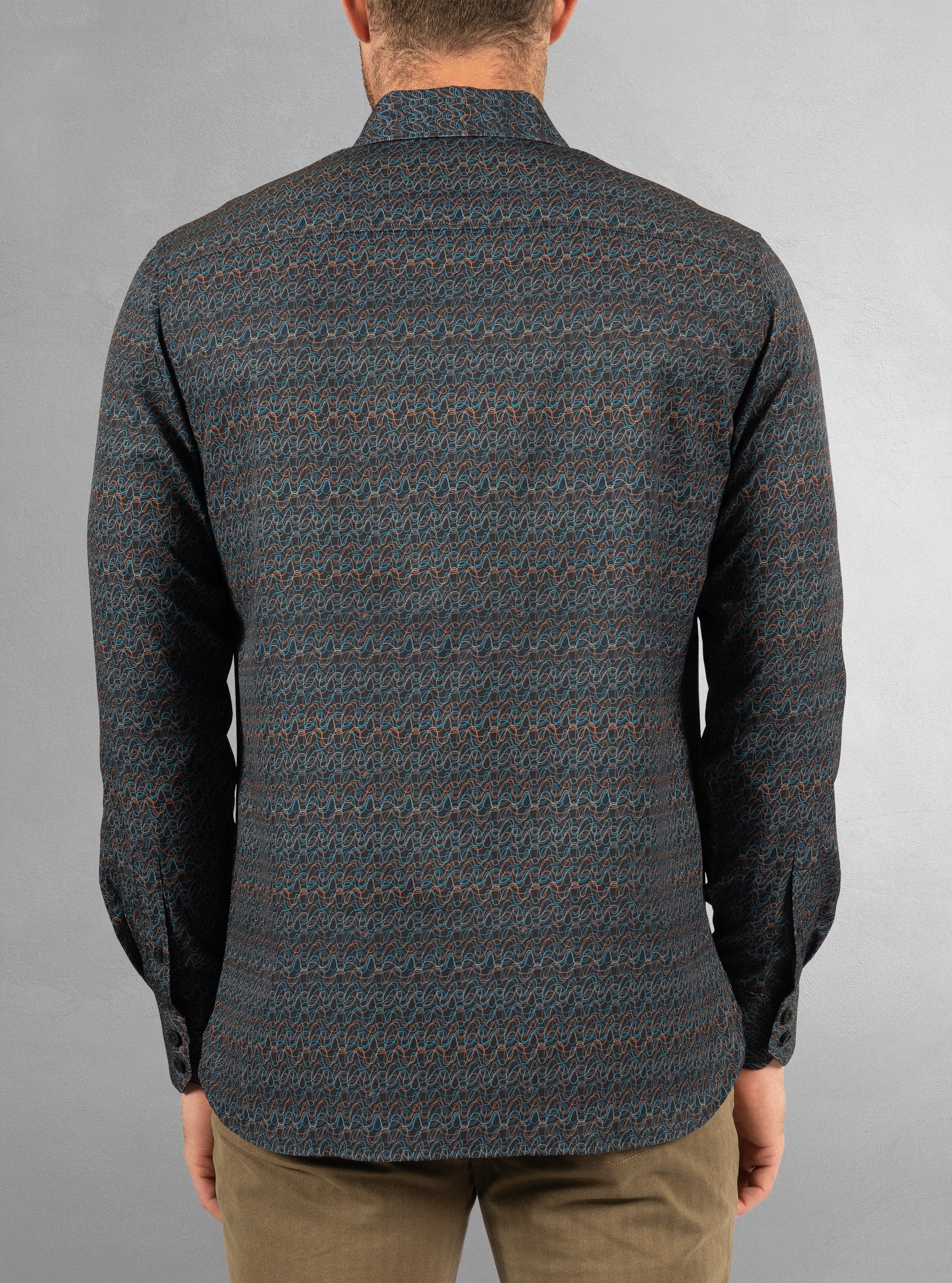 Men's casual long sleeve stretch shirt