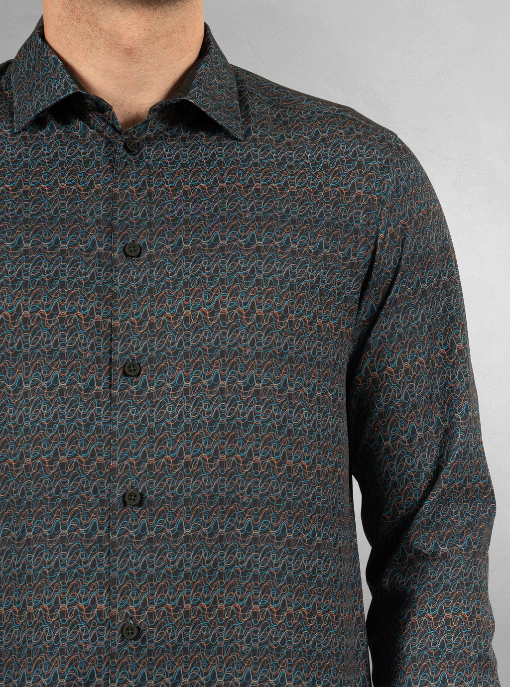 Men's casual long sleeve stretch shirt
