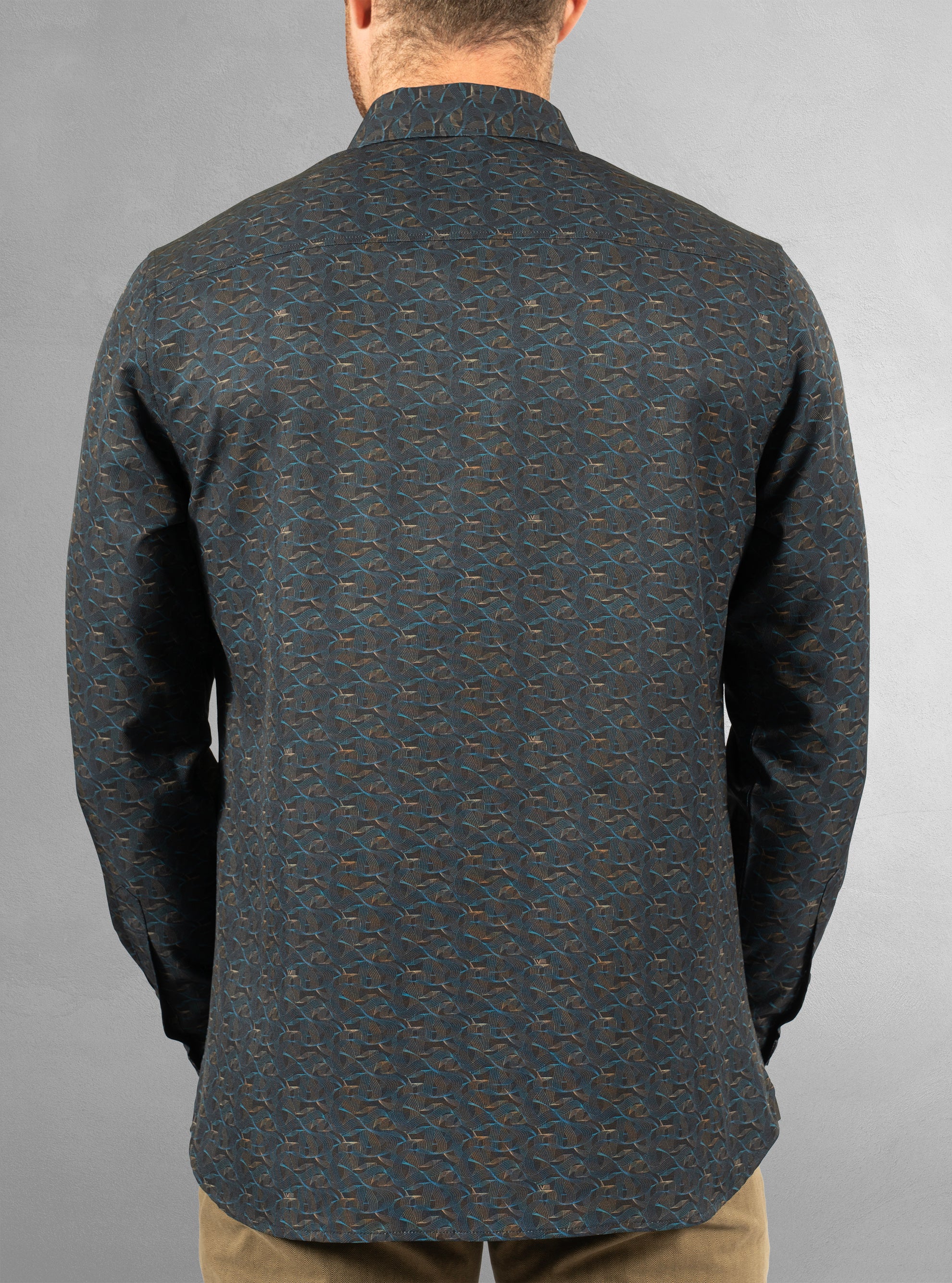 Men's casual long sleeve stretch shirt