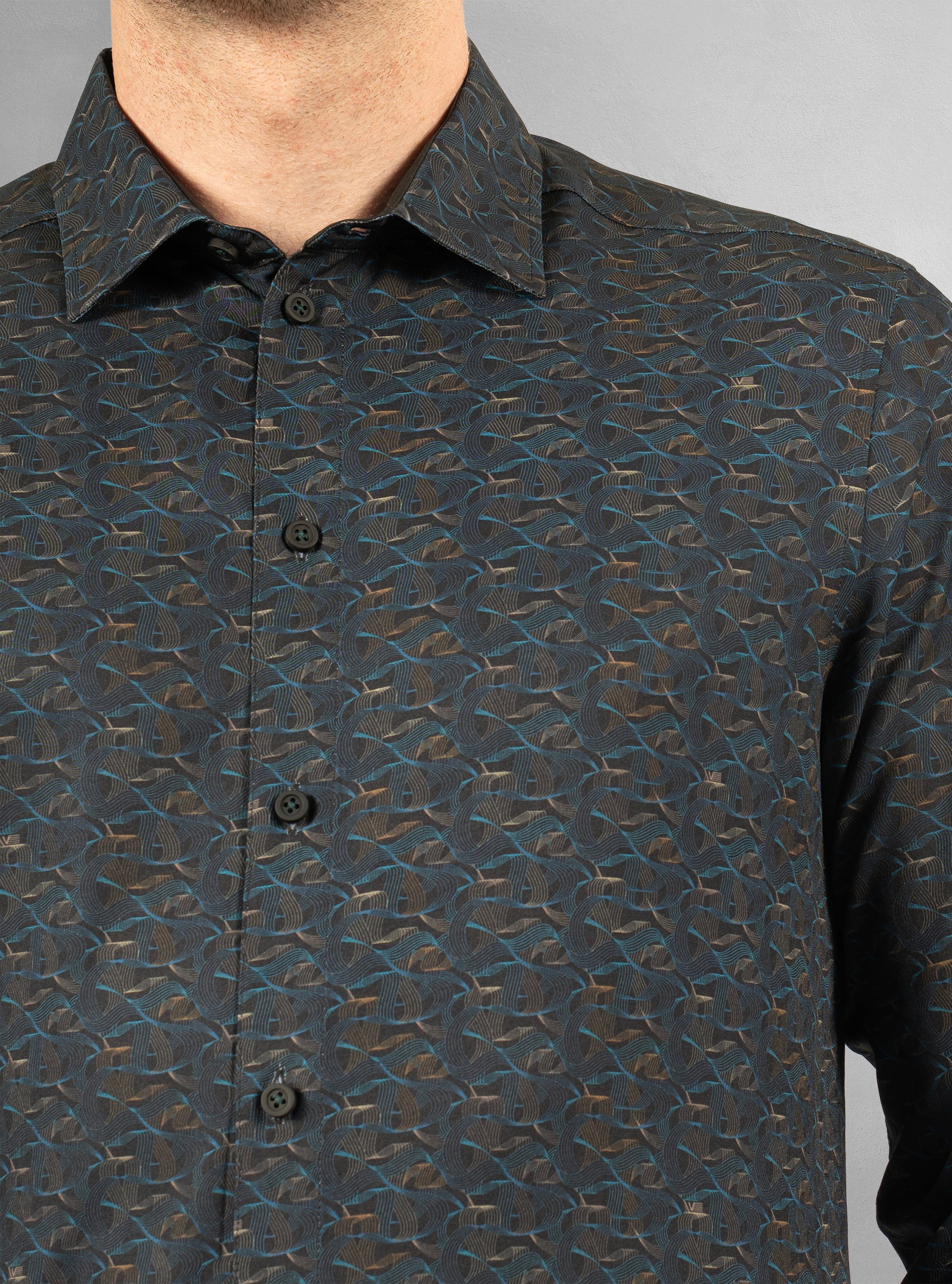 Men's casual long sleeve stretch shirt