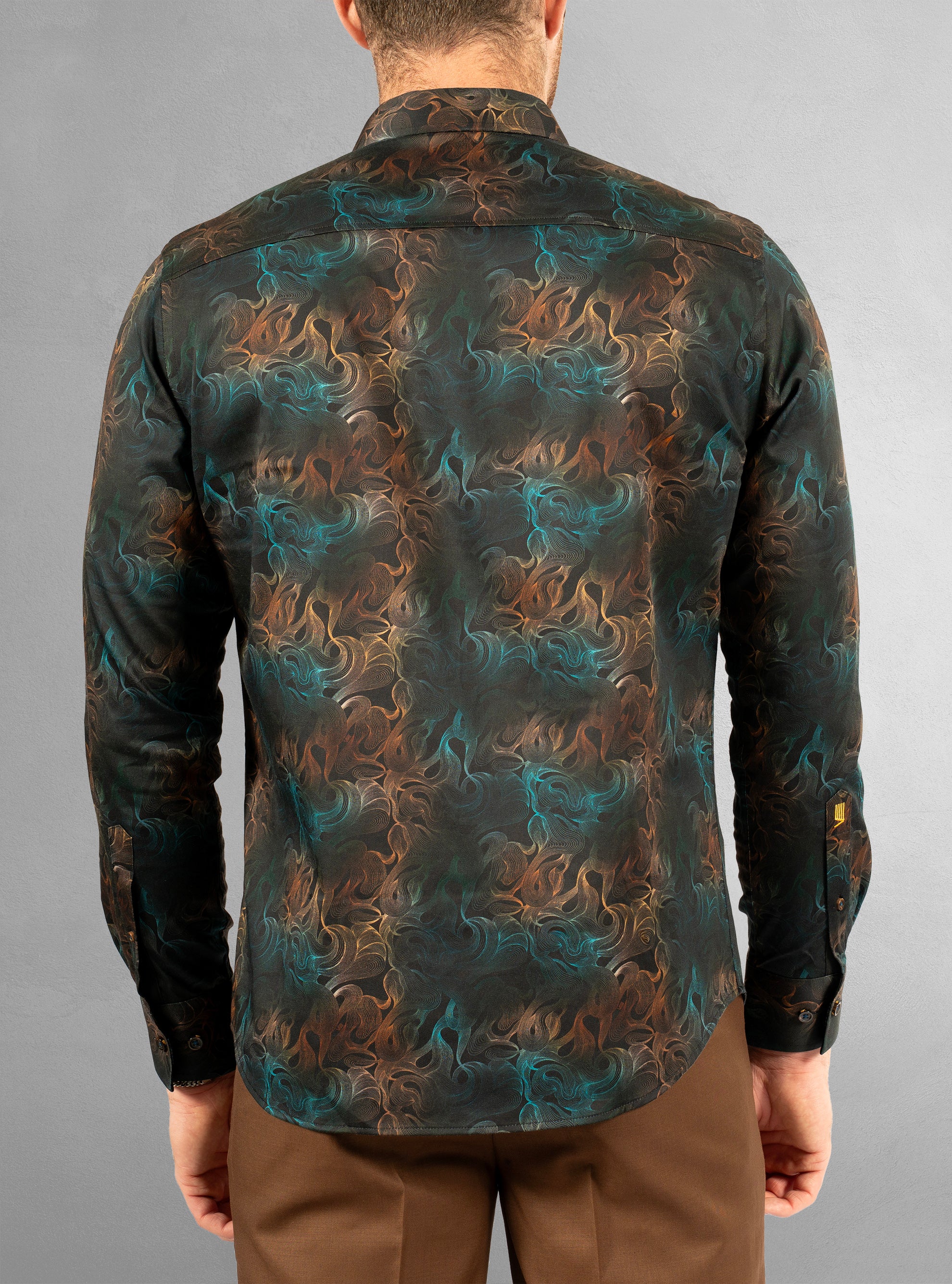 Men's casual long sleeve stretch shirt