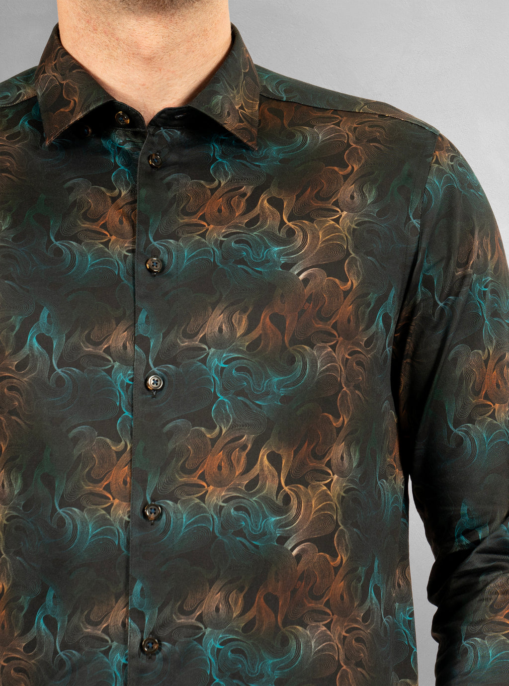 Men's casual long sleeve stretch shirt