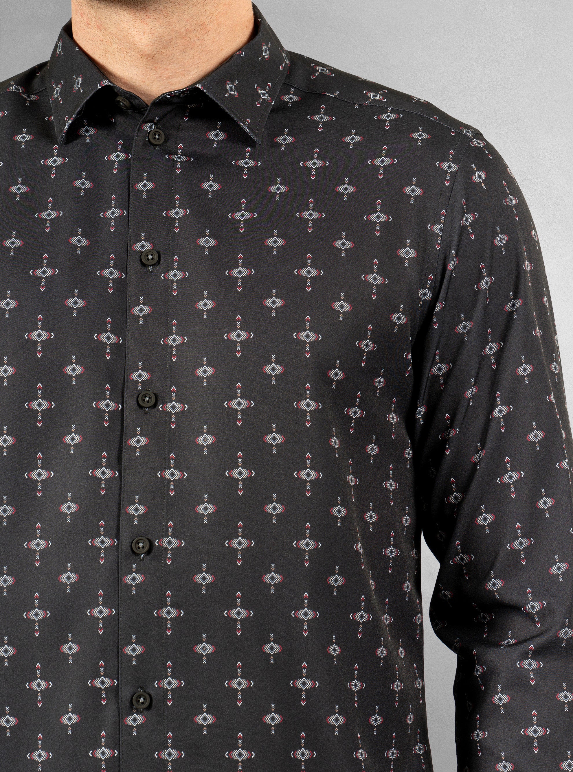 Men's casual long sleeve stretch shirt