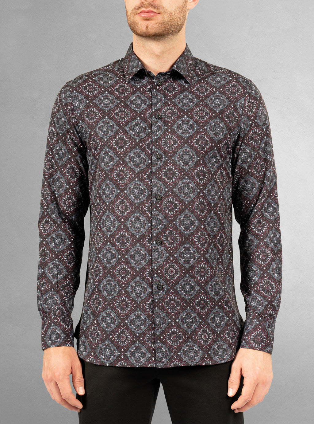 Men's casual long sleeve stretch shirt
