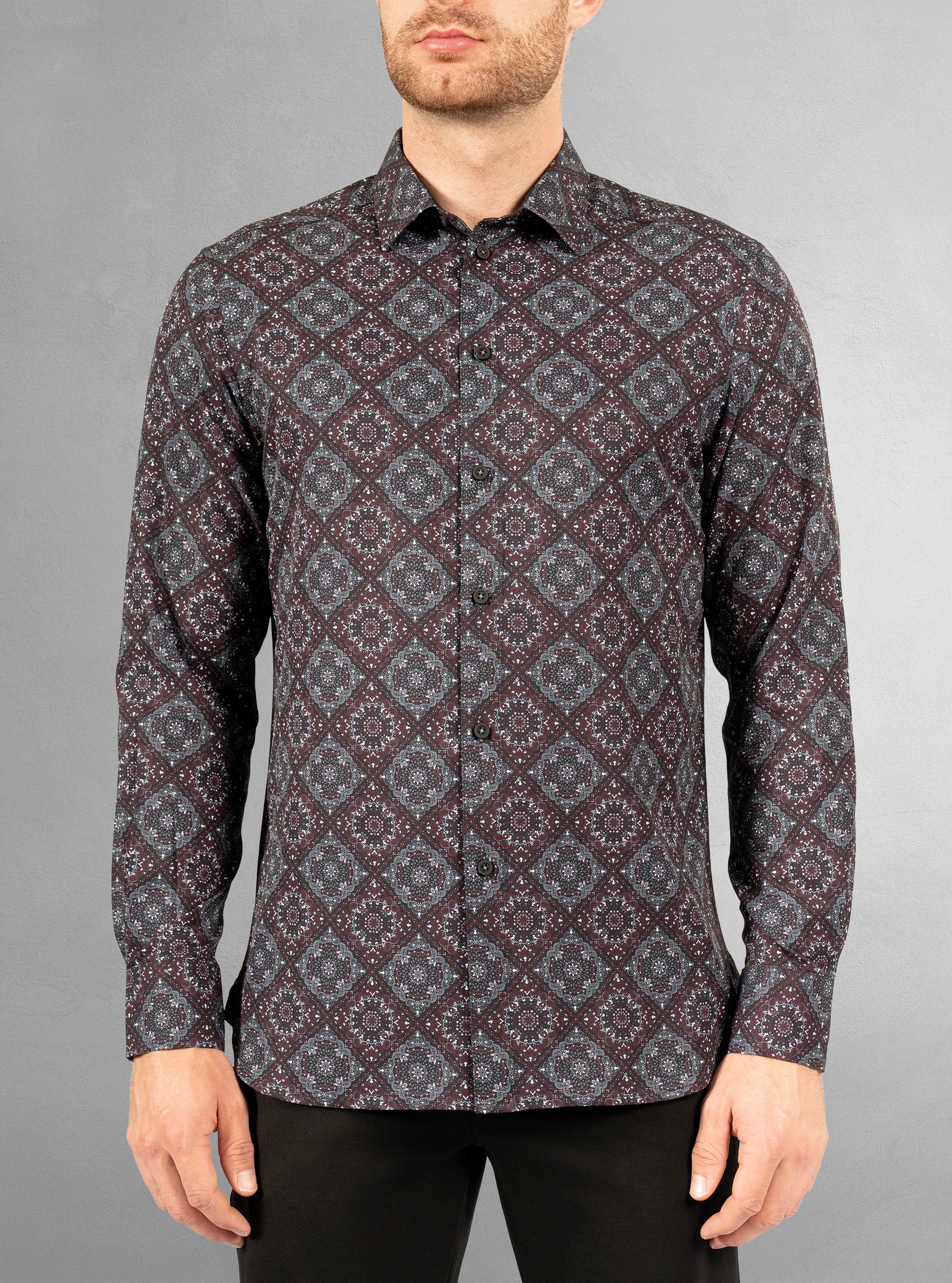 Men's casual long sleeve stretch shirt