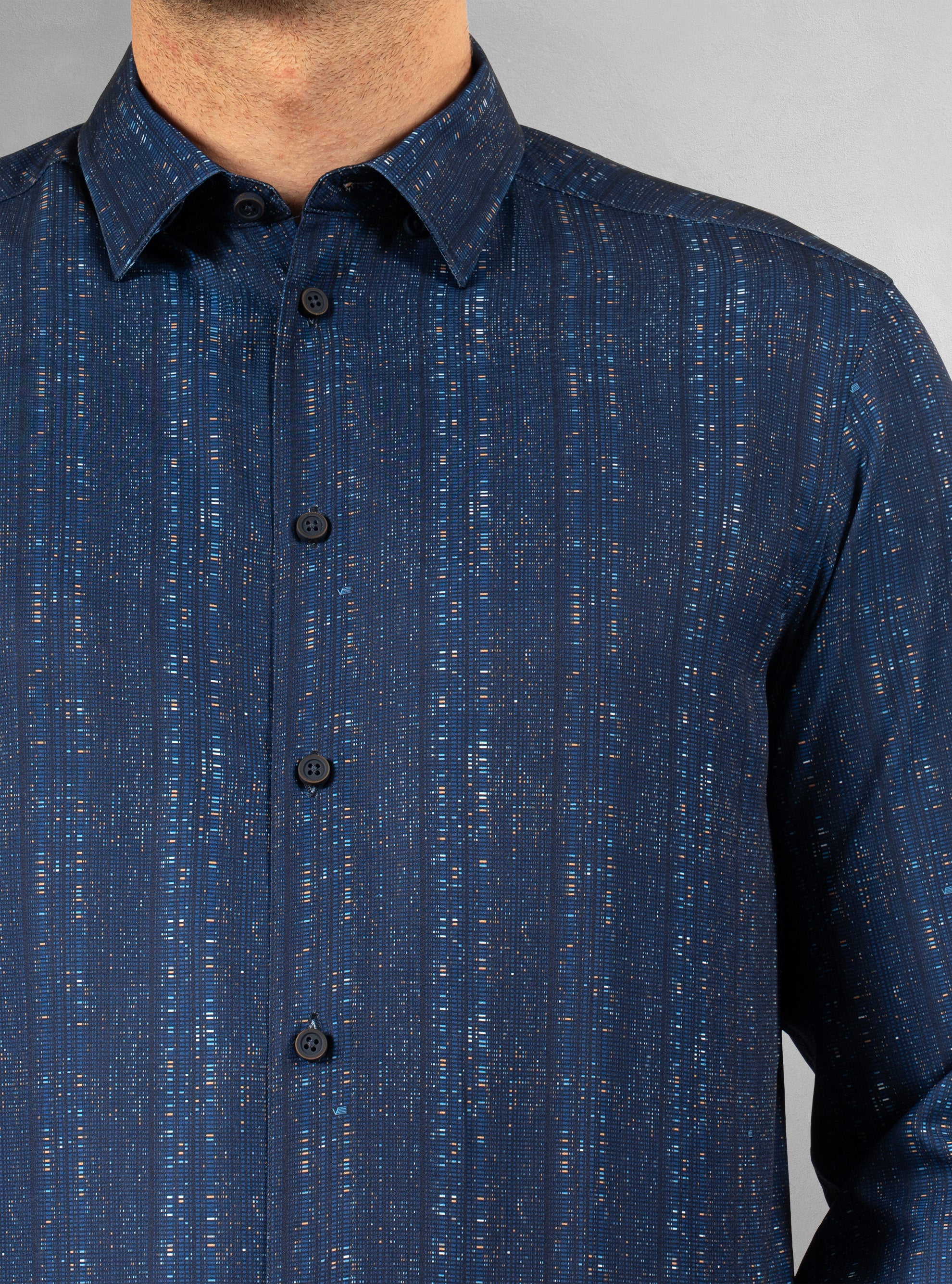 Men's casual long sleeve stretch shirt