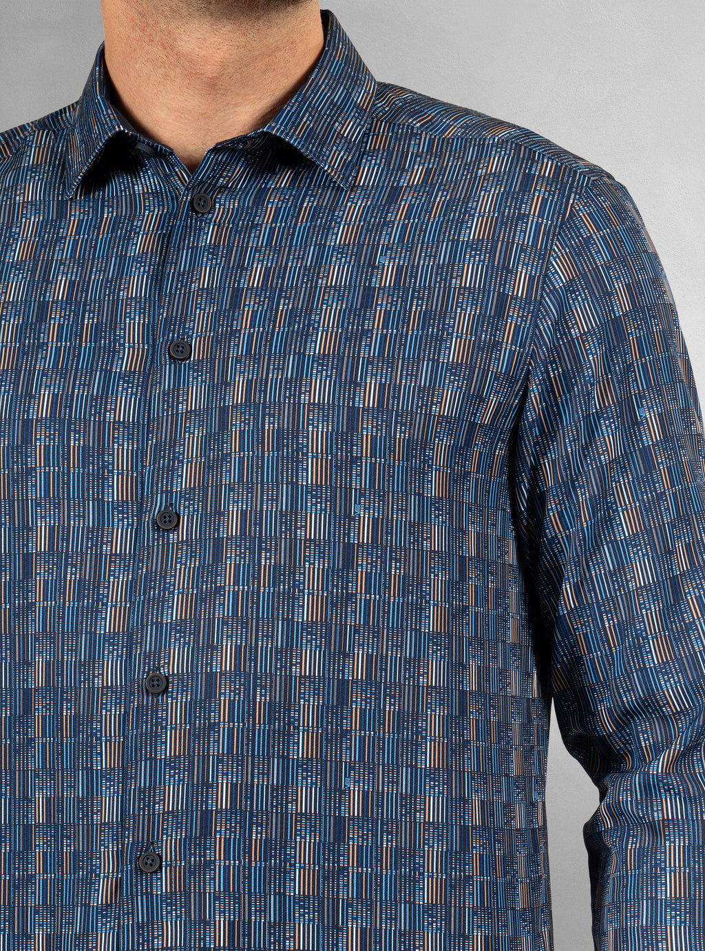 Men's casual long sleeve stretch shirt