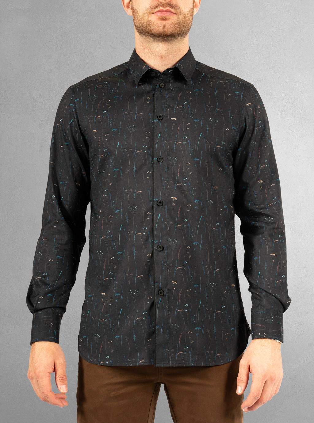 Men's casual long sleeve stretch shirt