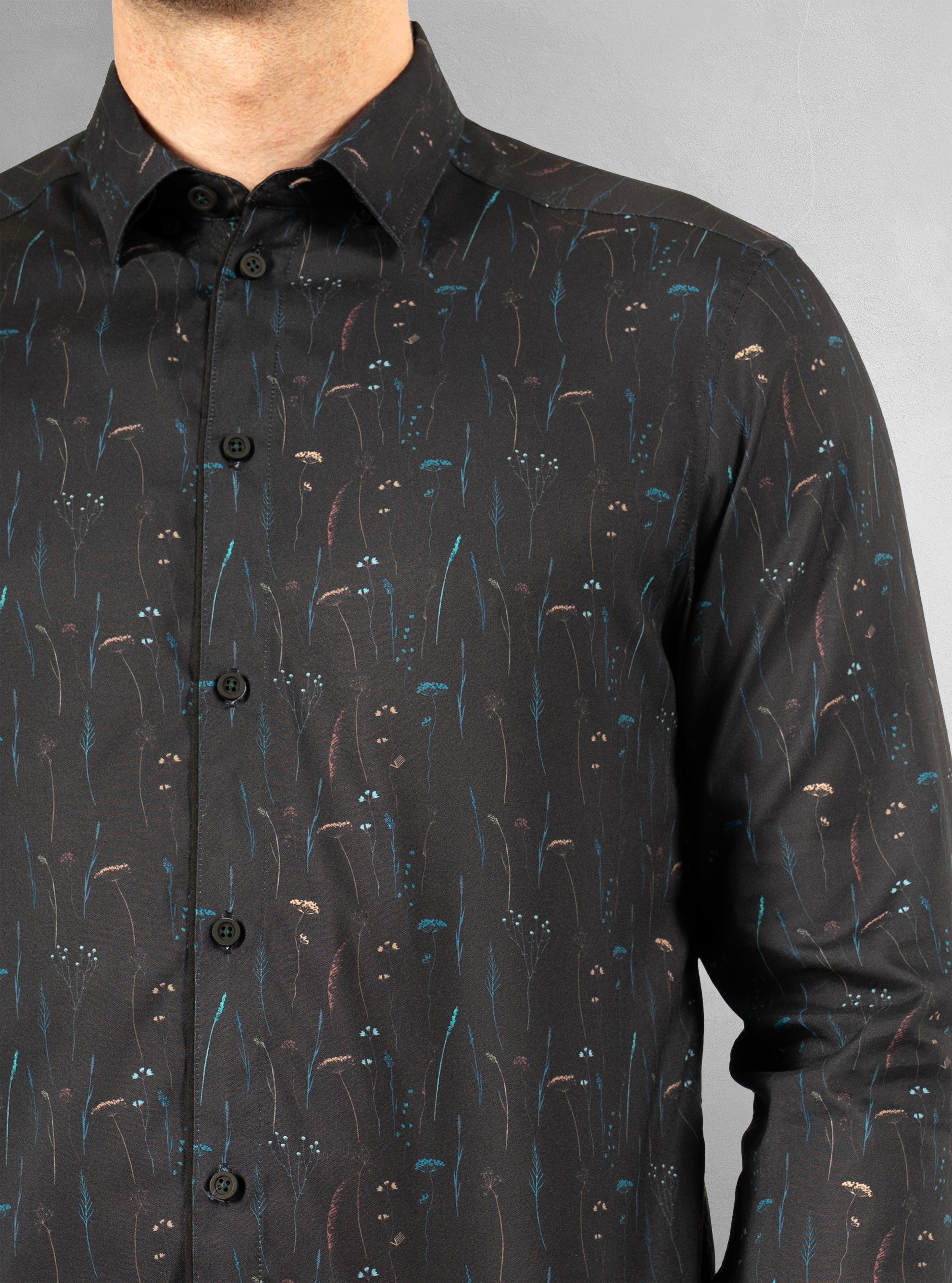 Men's casual long sleeve stretch shirt