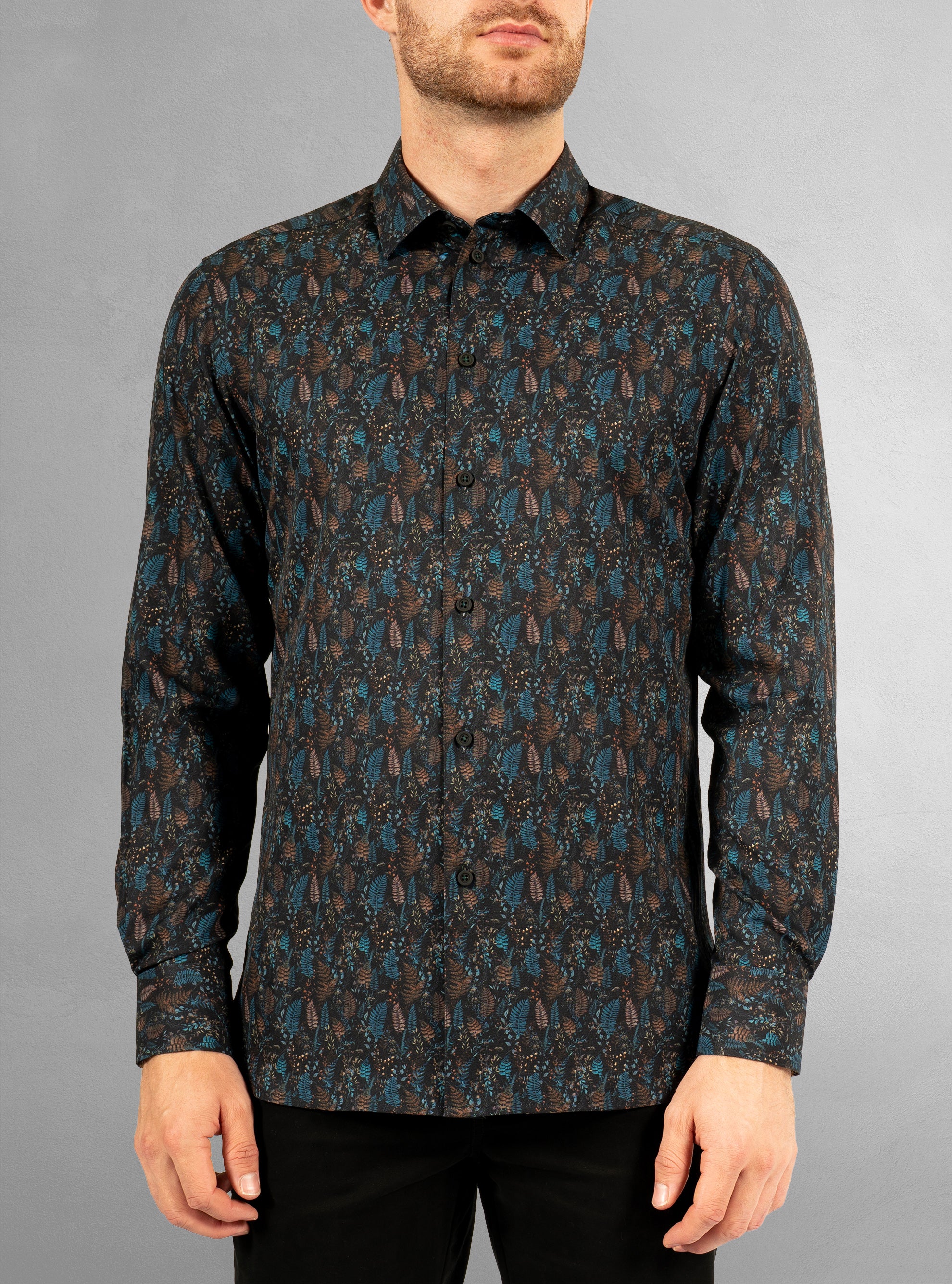 Men's casual long sleeve stretch shirt