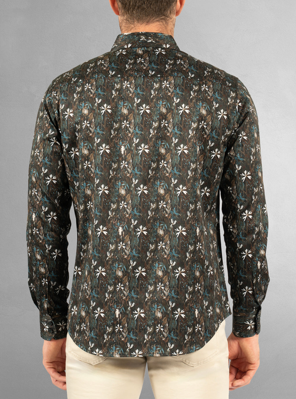 Men's casual long sleeve stretch shirt