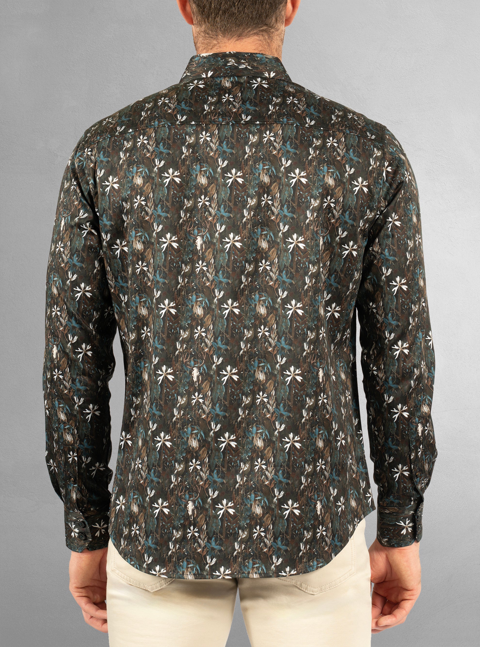 Men's casual long sleeve stretch shirt