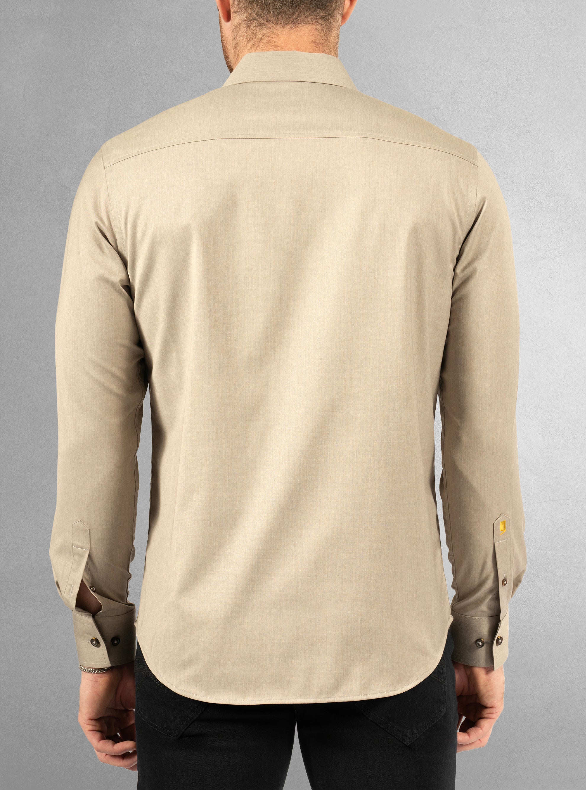 Men's casual long sleeve stretch shirt