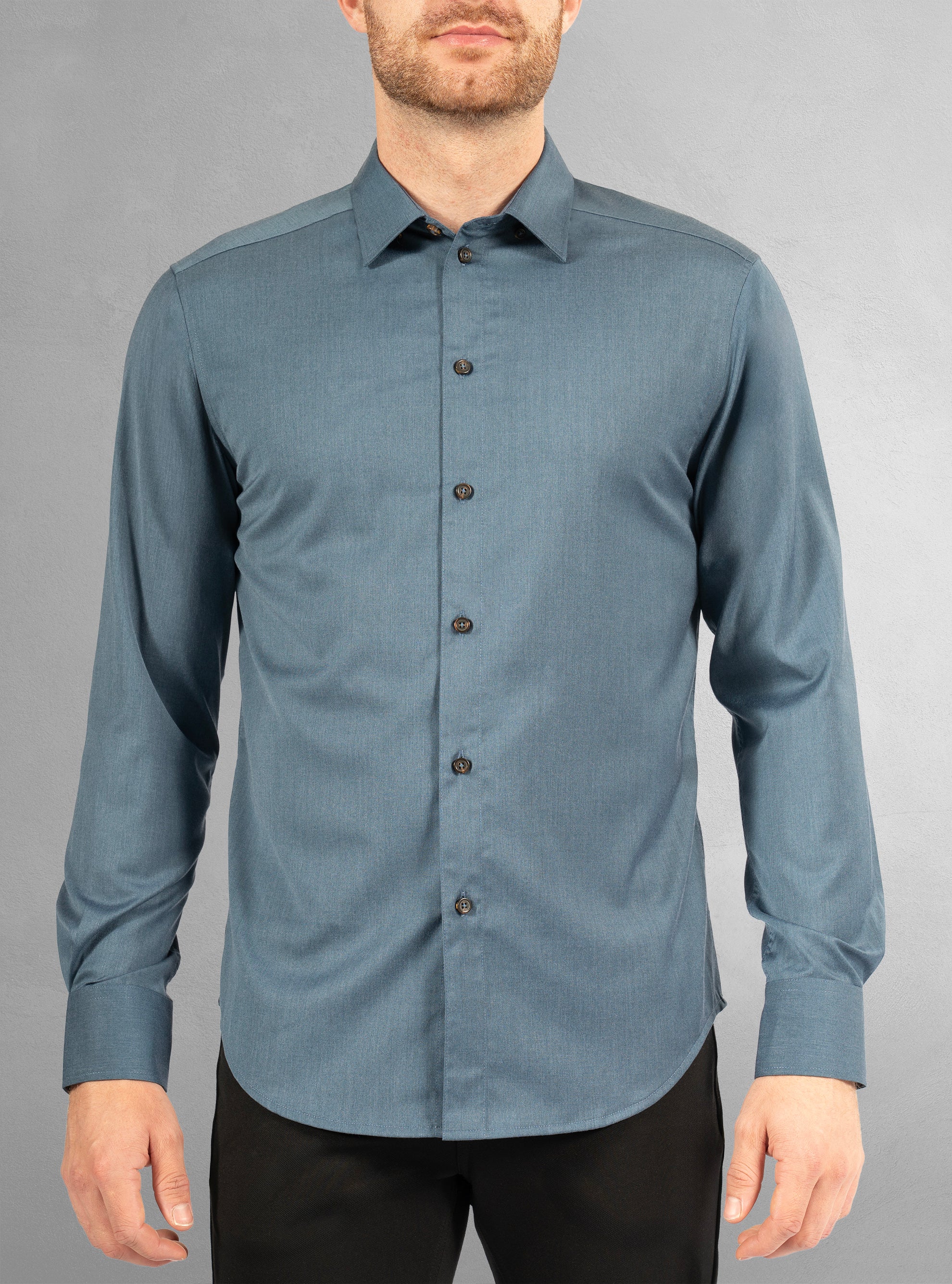 Men's casual long sleeve stretch shirt