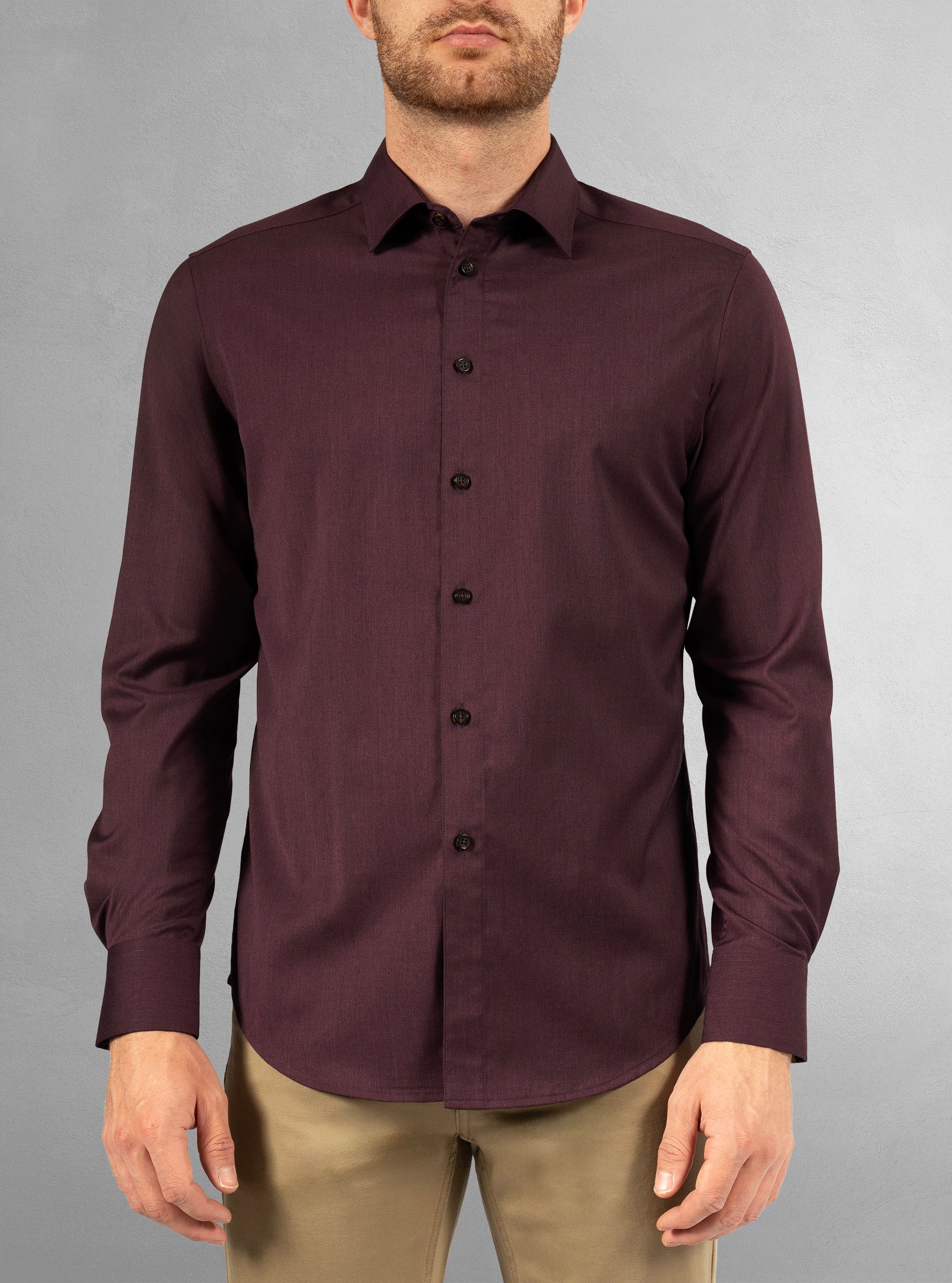 Men's casual long sleeve stretch shirt