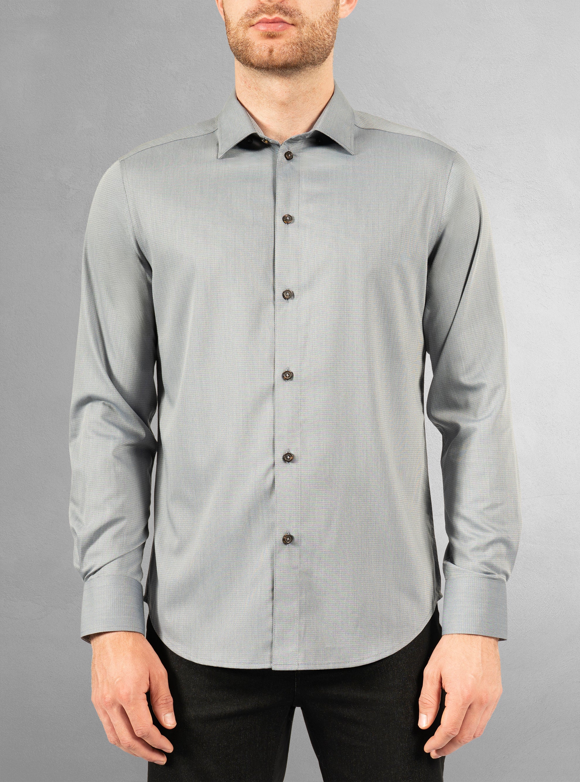 Men's casual long sleeve stretch shirt