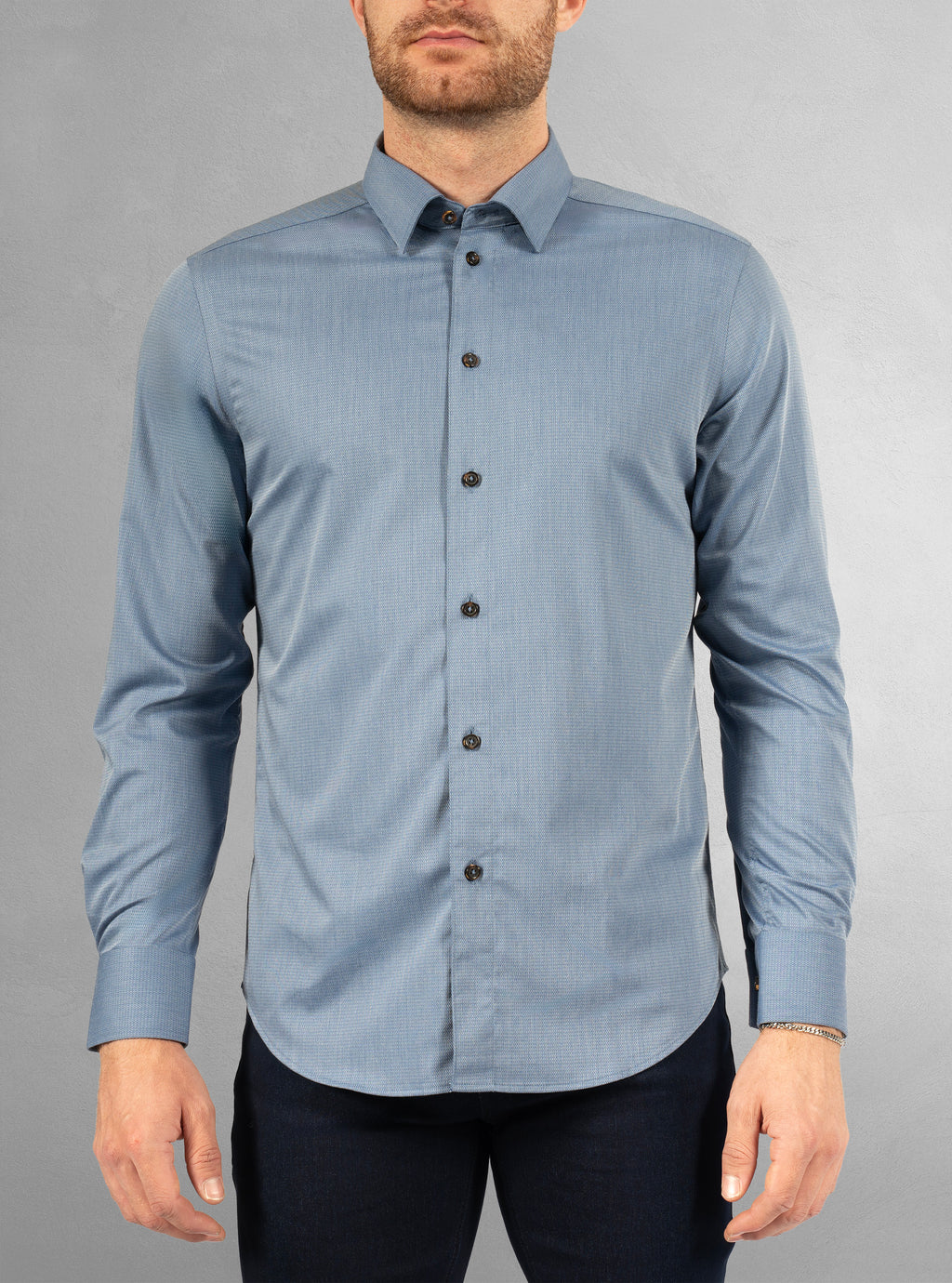 Men's casual long sleeve stretch shirt
