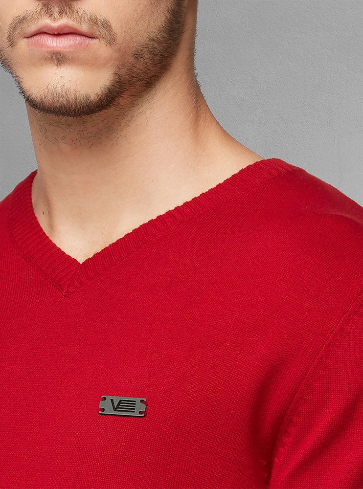 Men's basic v-neck sweater