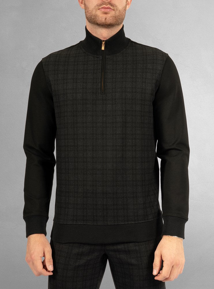 Men's half zip mock neck top