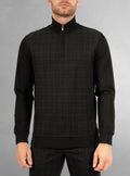 Men's half zip mock neck top