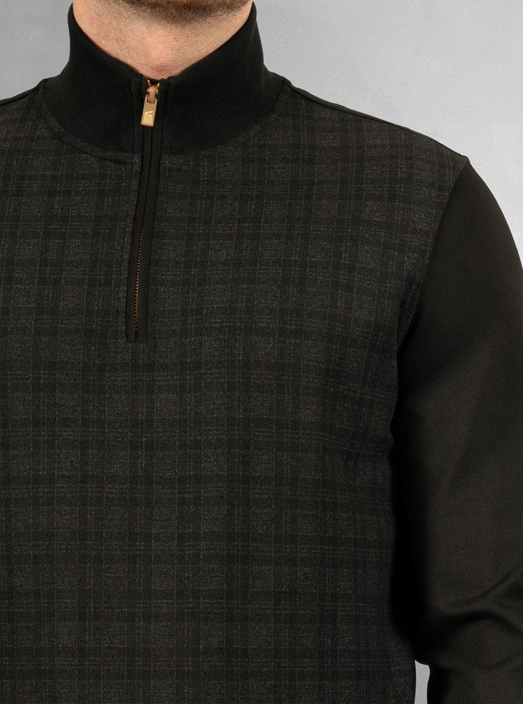 Men's half zip mock neck top