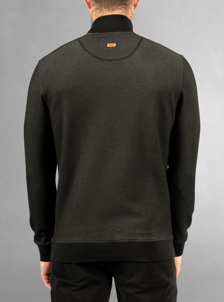 Men's half zip mock neck top