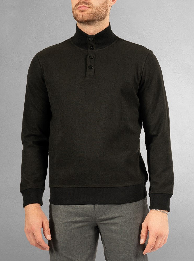 Men's half zip mock neck top