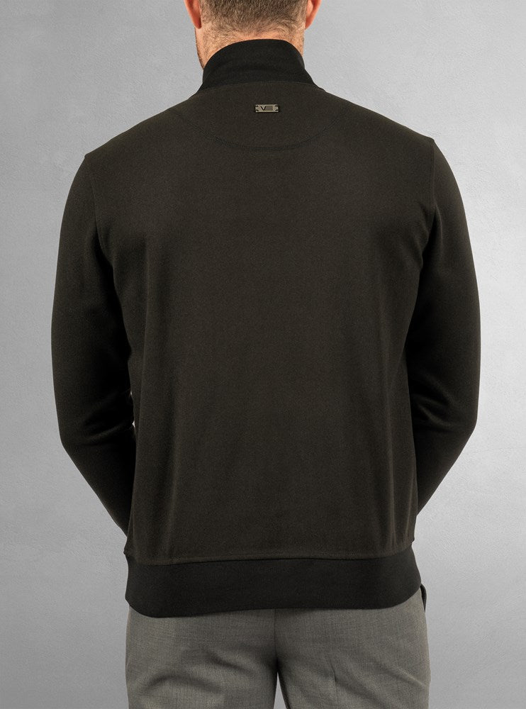 Men's half zip mock neck top