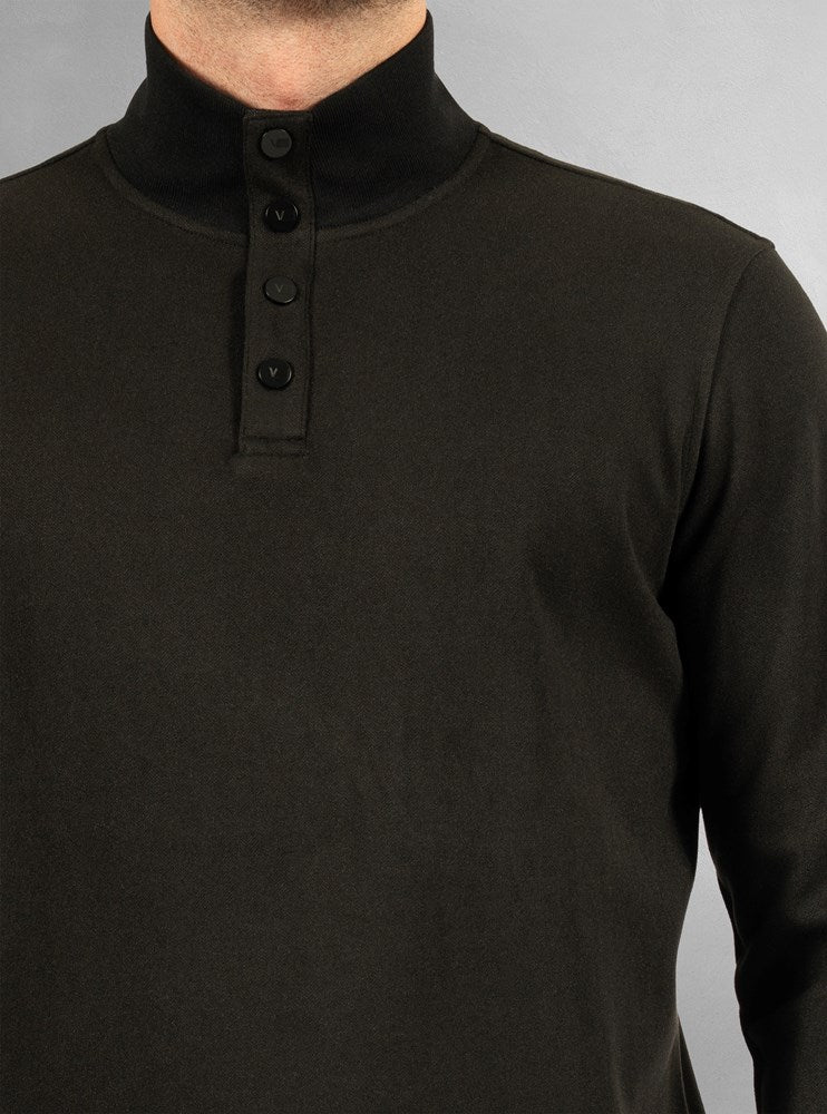 Men's half zip mock neck top