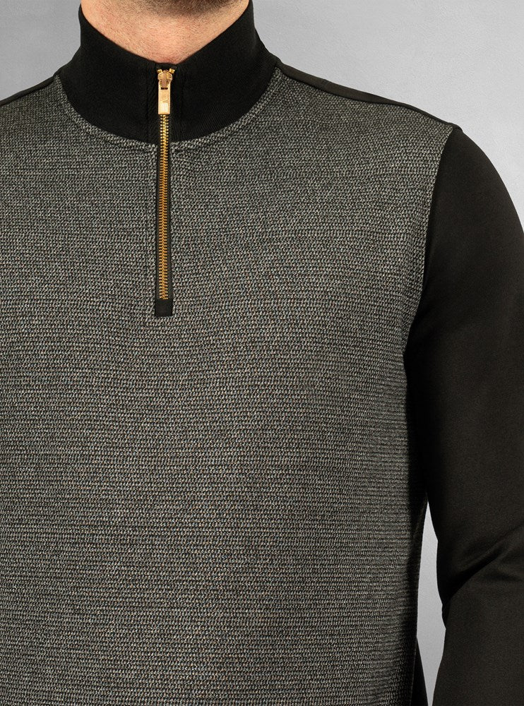 Men's half zip mock neck top