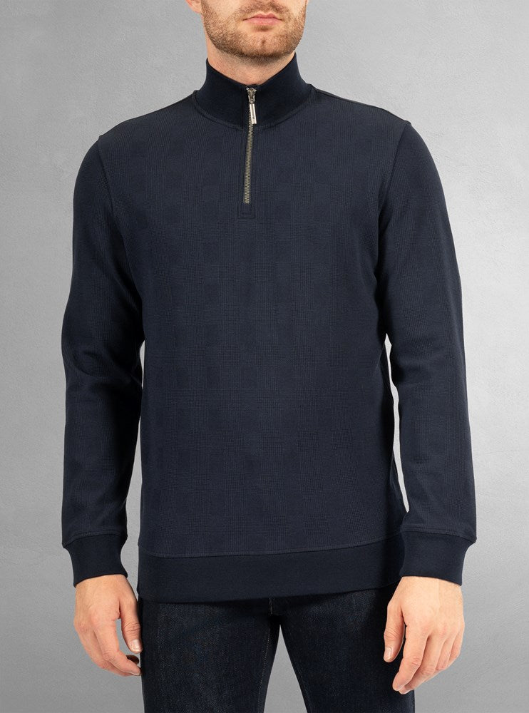 Men's half zip mock neck top