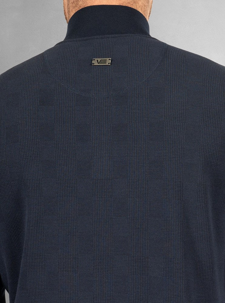 Men's half zip mock neck top