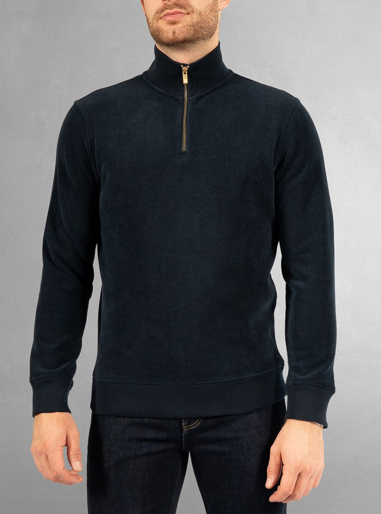 Men's half zip mock neck top