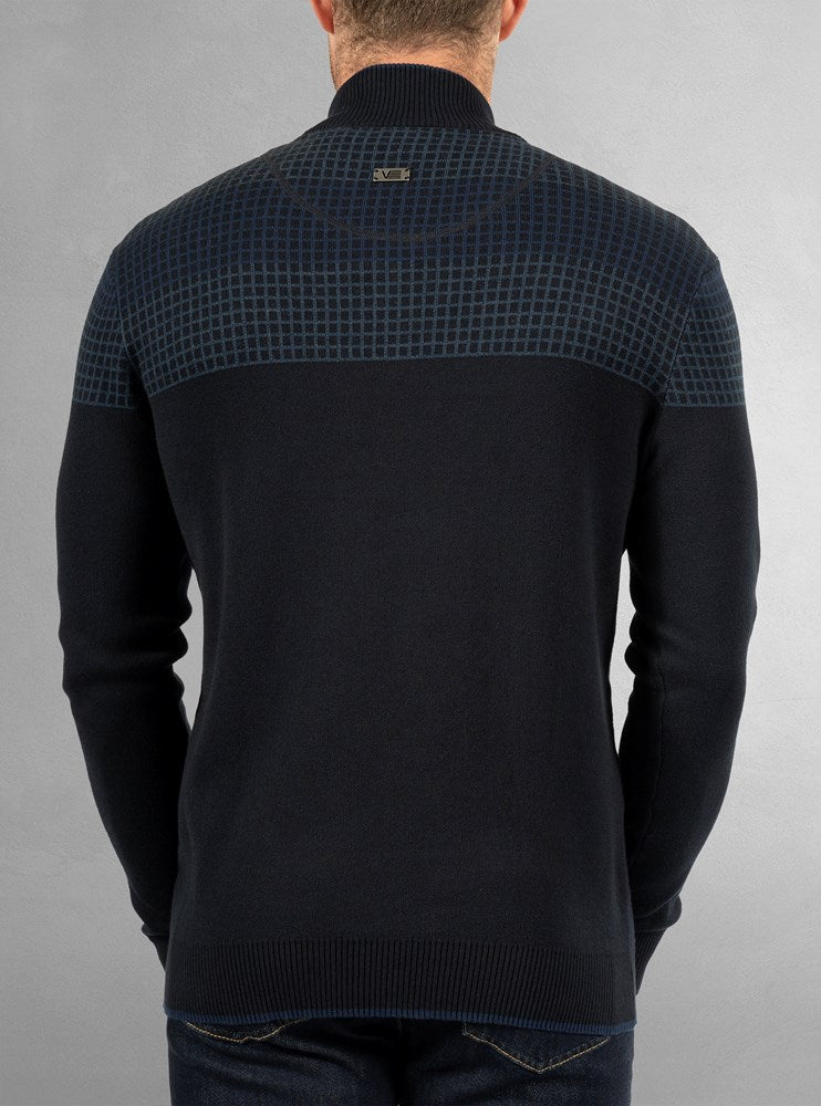 Men's half zip mock neck sweater