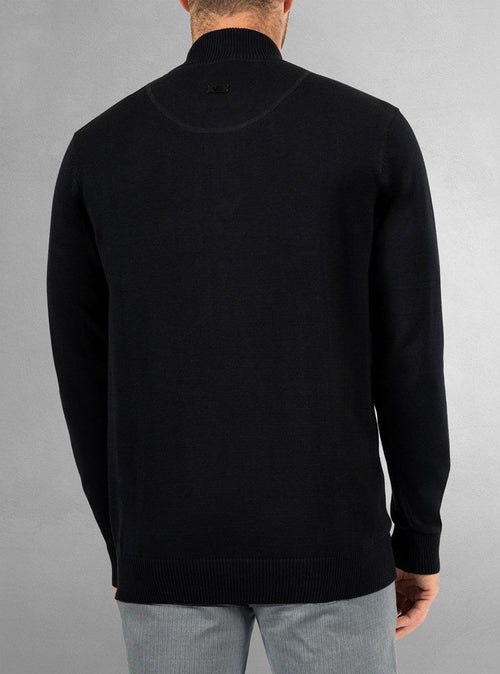 Men's basic half zip mock neck sweater