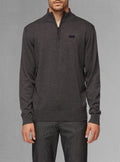 Men's basic half zip mock neck sweater