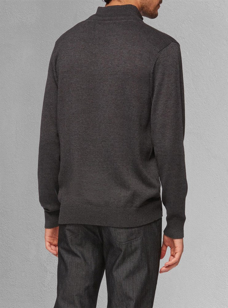 Men's basic half zip mock neck sweater