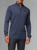 Men's basic half zip mock neck sweater