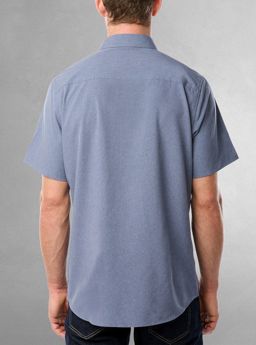 Men's basic short sleeve stretch shirt