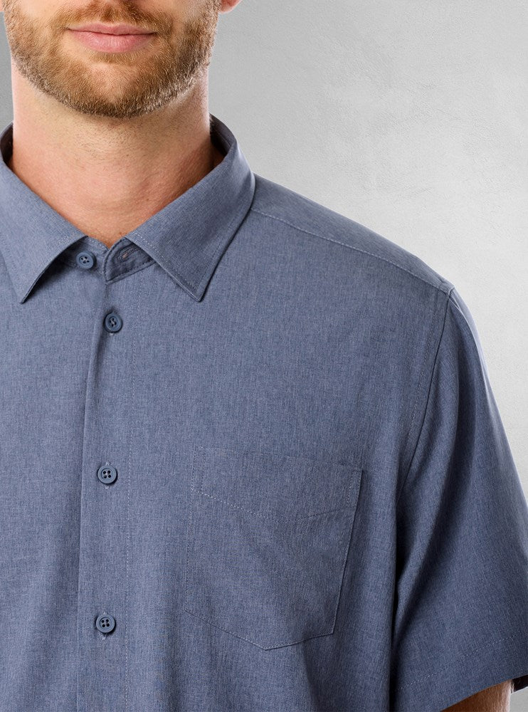 Men's basic short sleeve stretch shirt